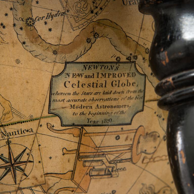 Himmelsglob, J & W. Newton, London 1.7. 1820.