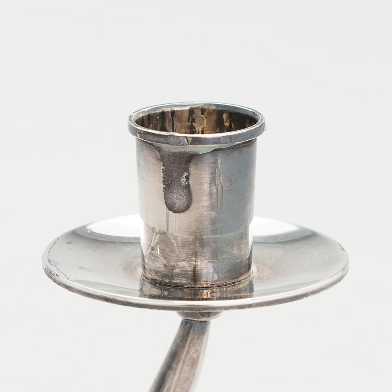 Anna-Greta Eker, two silver candlesticks, Auran Kultaseppä, Turku 1959.
