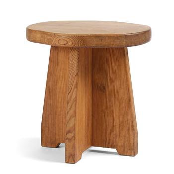 261. David Rosén, a stained pine "Berga" stool, Nordiska Kompaniet, Sweden, 1940s.