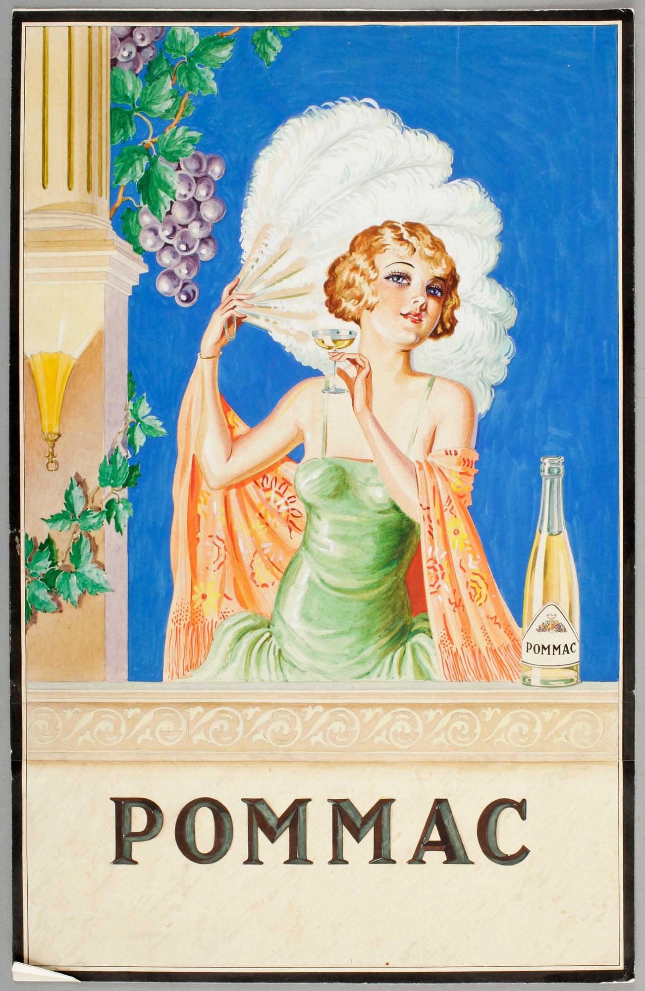 Okänd konstnär 1900-tal. Gouach. Reklamaffisch från första hälften av 1900-talet.