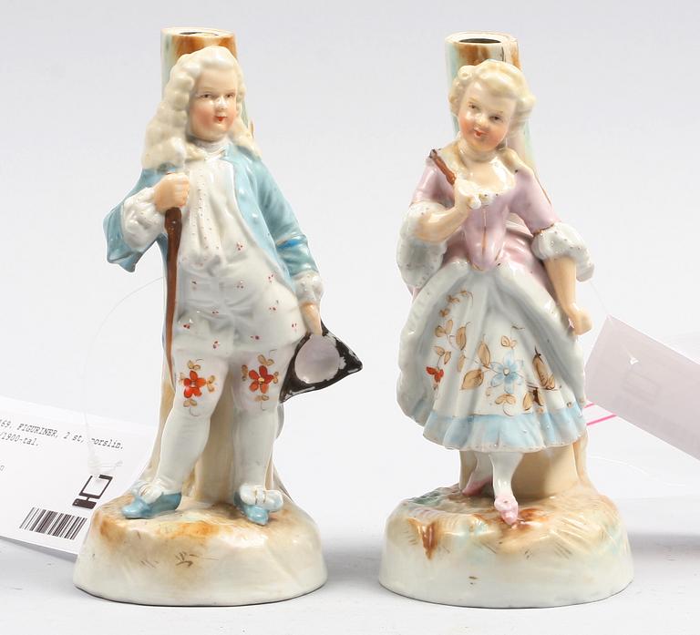 FIGURINER, 2 st, porslin. 1800/1900-tal.