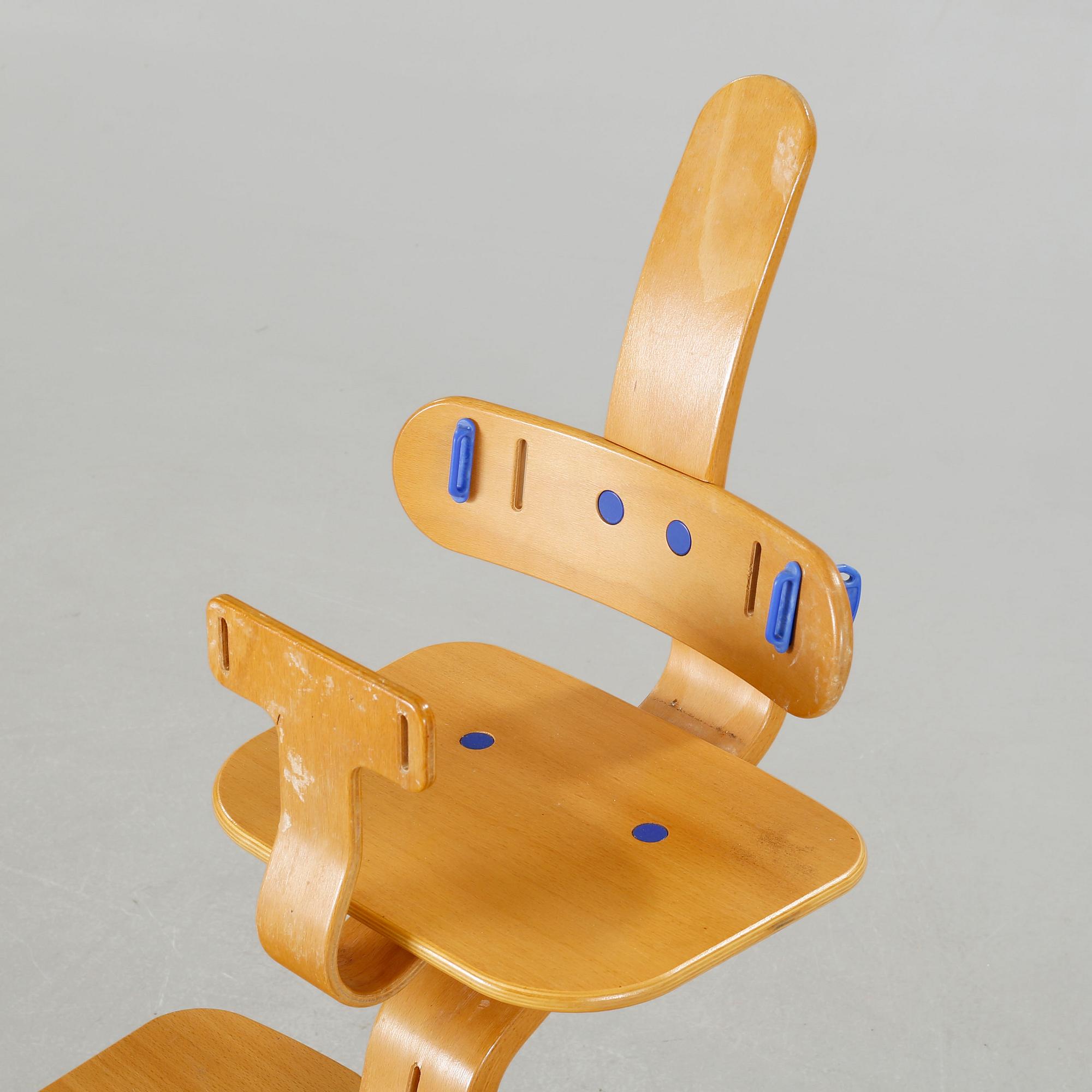 A child chair by Peter Opsvik for Stokke, late 20th century.
