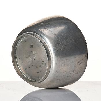 Josef Frank, a four pieces pewter tea service and a tray, model "A2330", Svenskt Tenn, Stockholm 1946 (tray 1929).