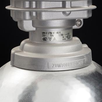 A pair of 20th century industrial ceiling lamp marked Zumtobel Staff.