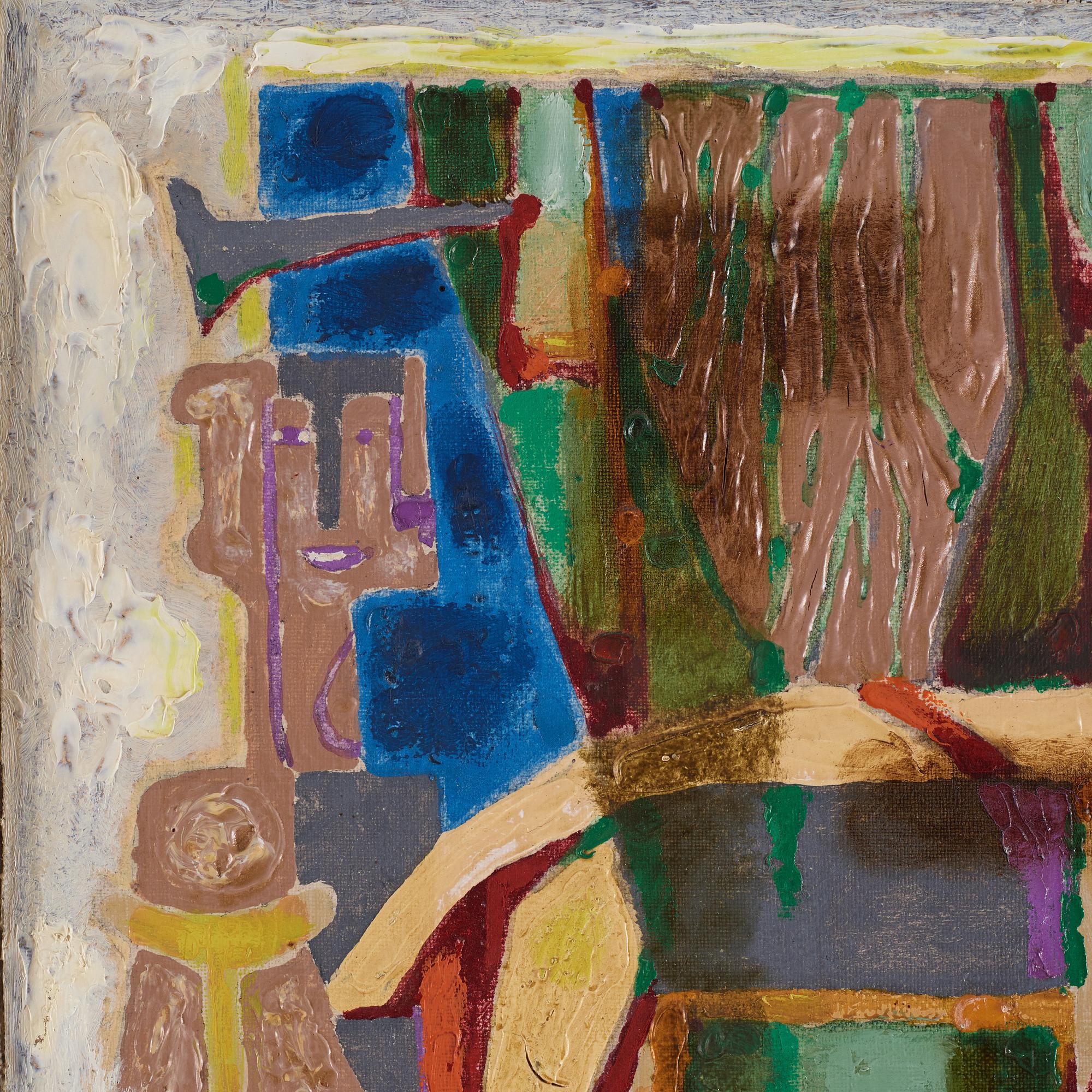 Erik Olson,  oil on canvas laid down on panel, signed and dated 1960.