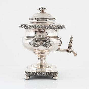 Samovar, silver plated, circa 1900.