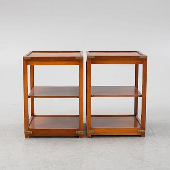 A pair of bedside tables, later part of the 20th Century.