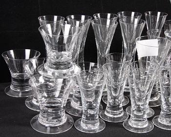 GLASSERVIS, 27 delar, Boda, 1970-tal.