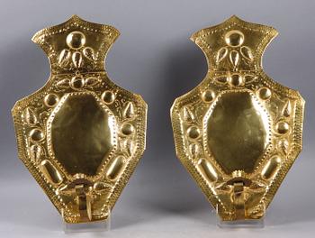 VÄGGPLÅTAR ett par. Barockstil 1900-tal.