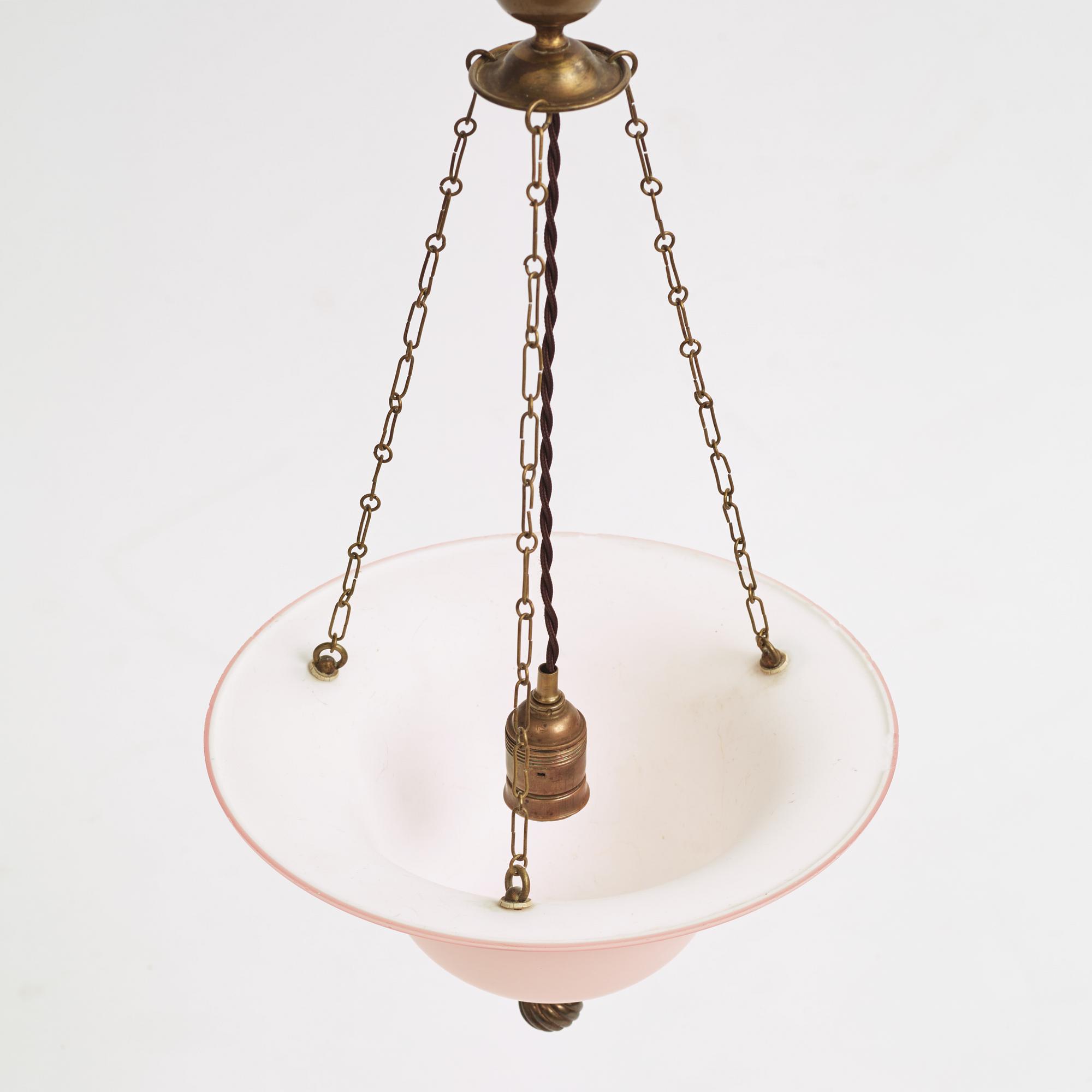 Erik Tidstrand, a model "25090" ceiling lamp, Nordiska Kompaniet, Sweden, circa 1923.