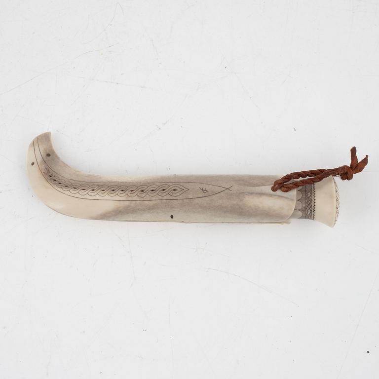 Per-Erik Nilsson, a reindeer hornknife, signed.
