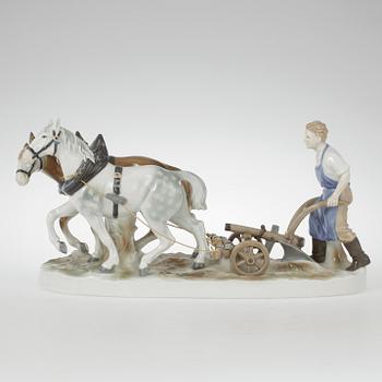 FIGURIN, porslin, Otydlig märkning, Tyskland, 1900-tal.