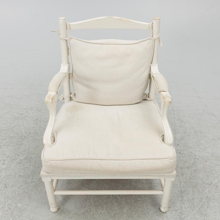 Armchair, Gustavian style, Gripsholm model, late 20th century.