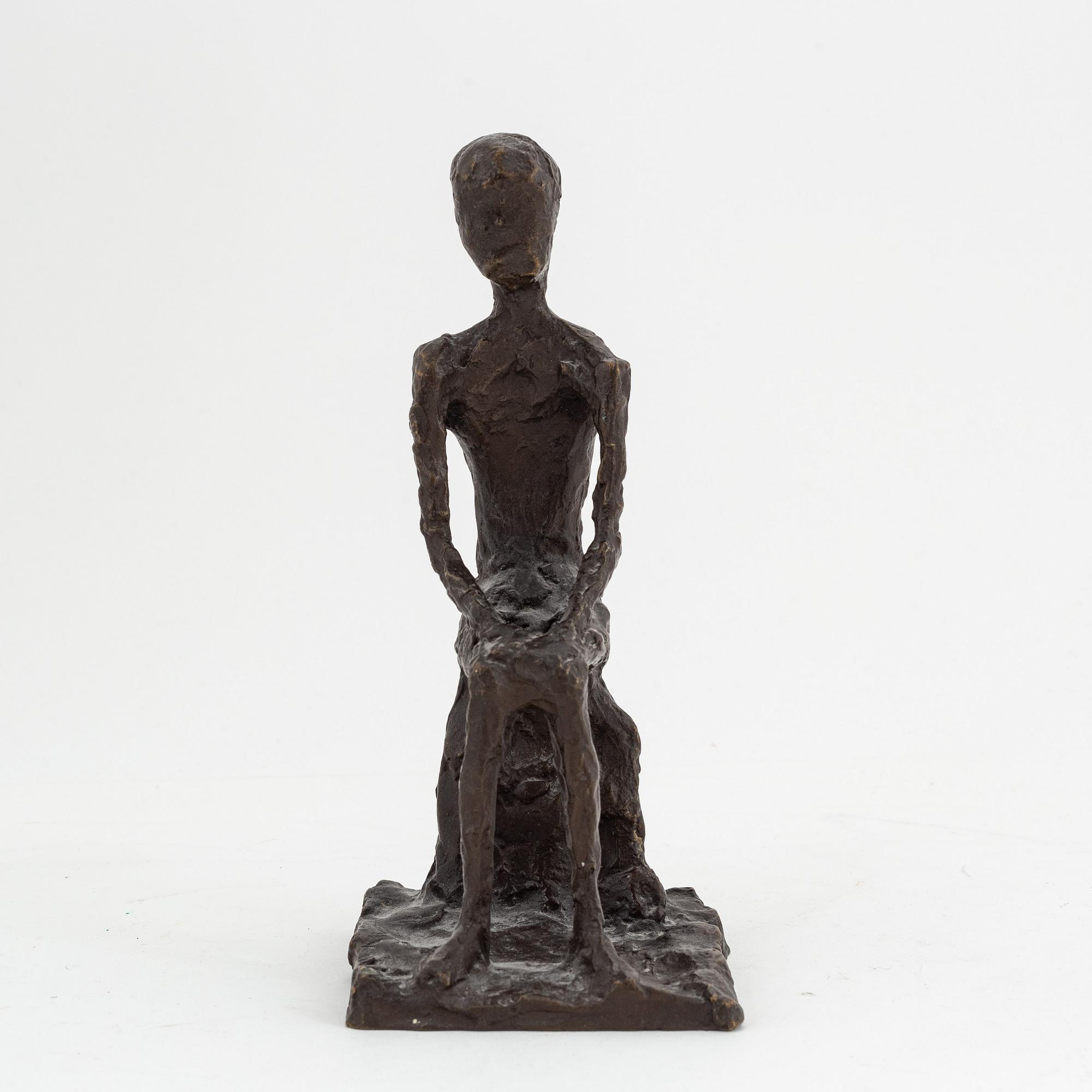 Asmund Arle, skulptur, brons, signerad och daterad 1950.