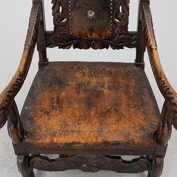 Karmstol, barockstil, sent 1800-tal.