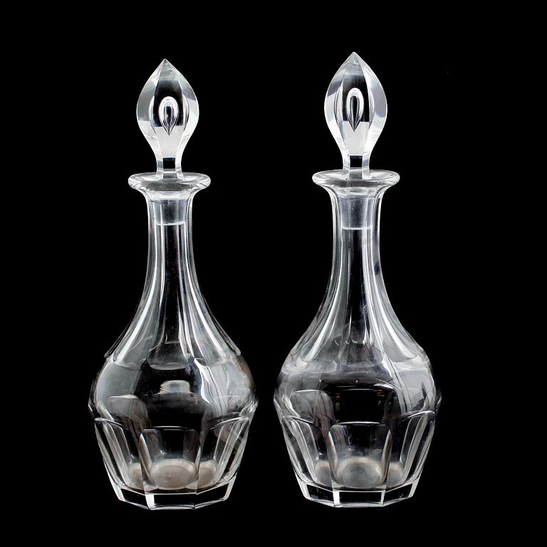 KARAFFER, 1 par, glas, sekelskiftet 1900.