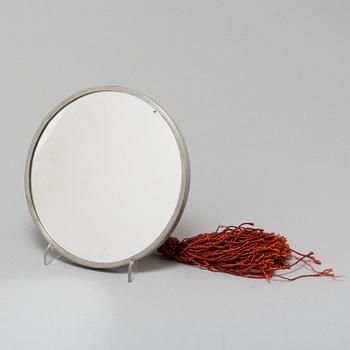 HANDSPEGEL, tenn, art déco, 1930-tal.