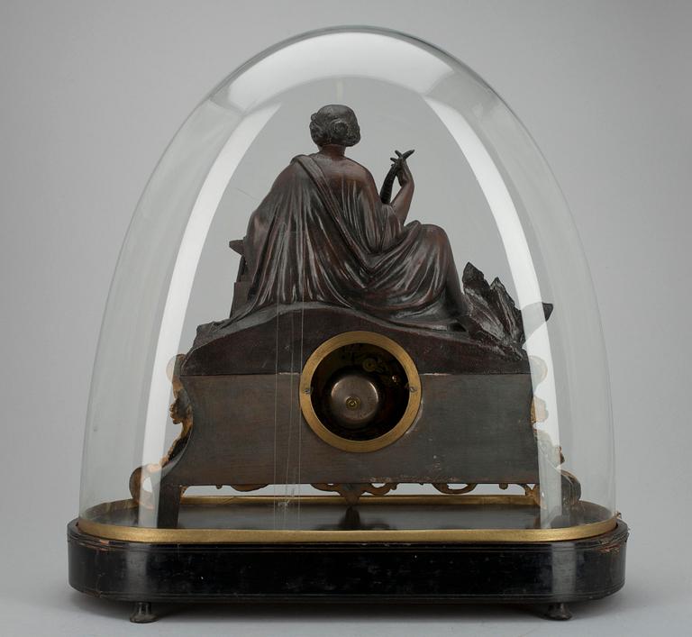 BORDSKLOCKA, brons, nyrokoko, 1800-talets senare hälft.