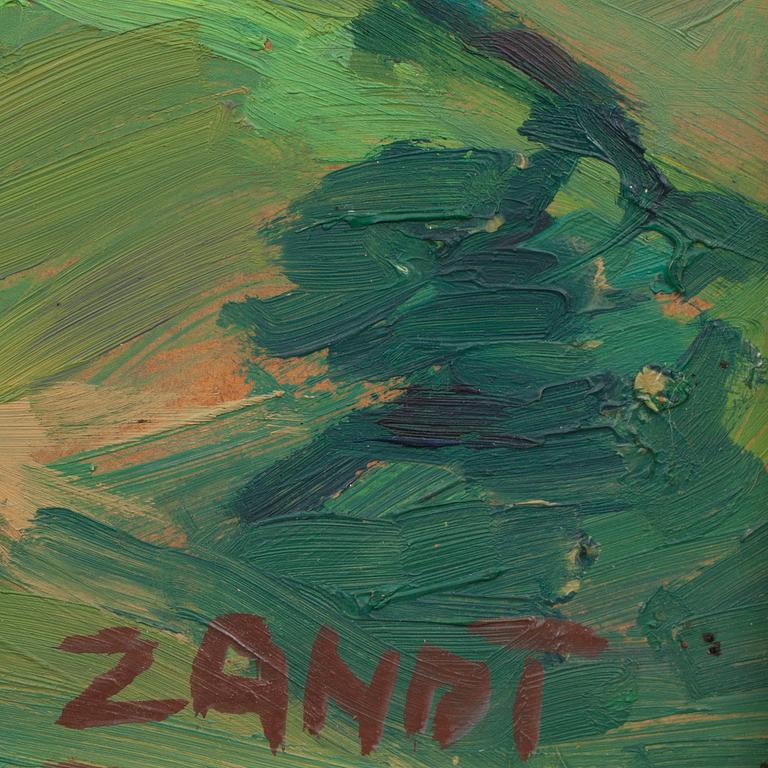 GUSTAF ZANDT, olja på pannå, sign.