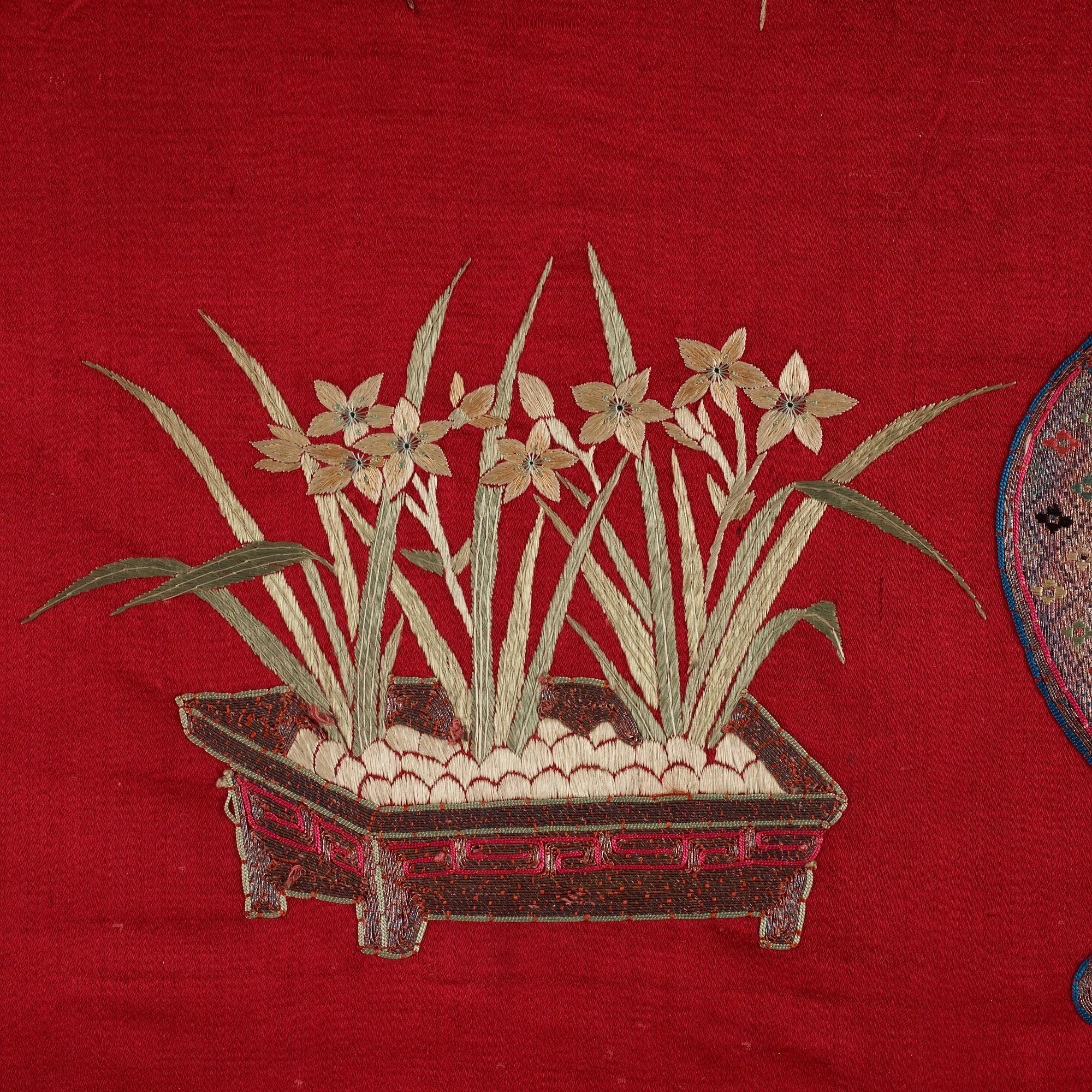 A silk embroidery, Qing dynasty.