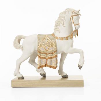 Alfredo Llorens, figurine, "Regal steed", Lladró, Spain.