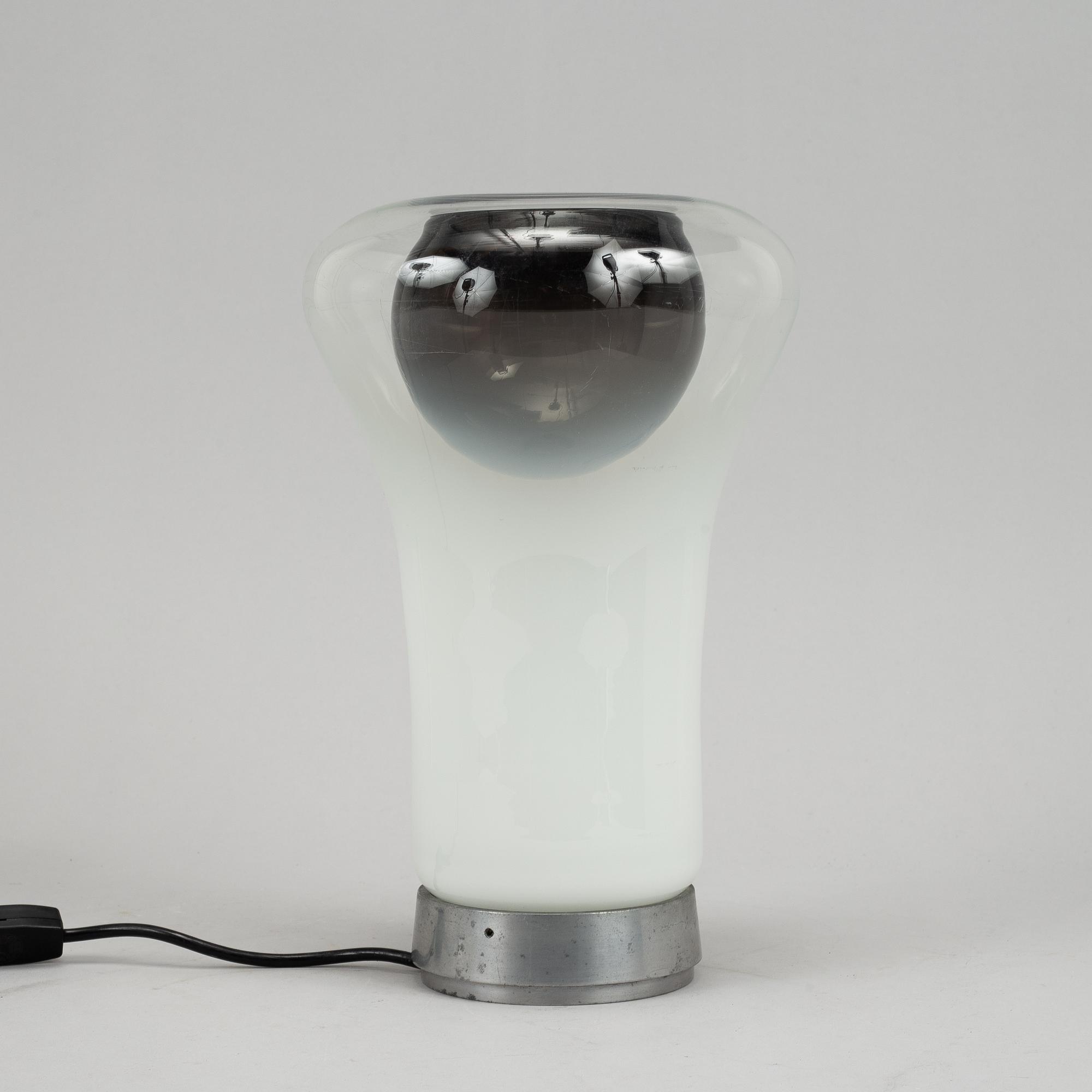 Angelo Mangiarotti, a glass table lamp, "Sappho", for Artemide.
