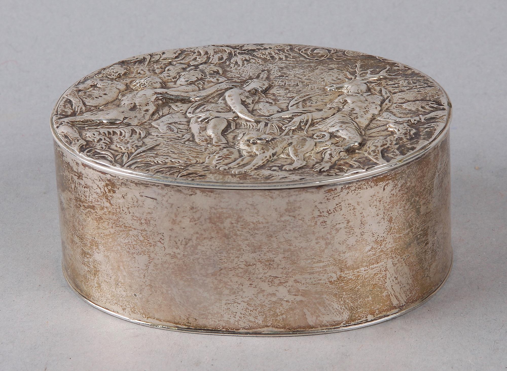 DOSA, silver, barockstil, Gustaf Möllenborg, Stockholm 1847.