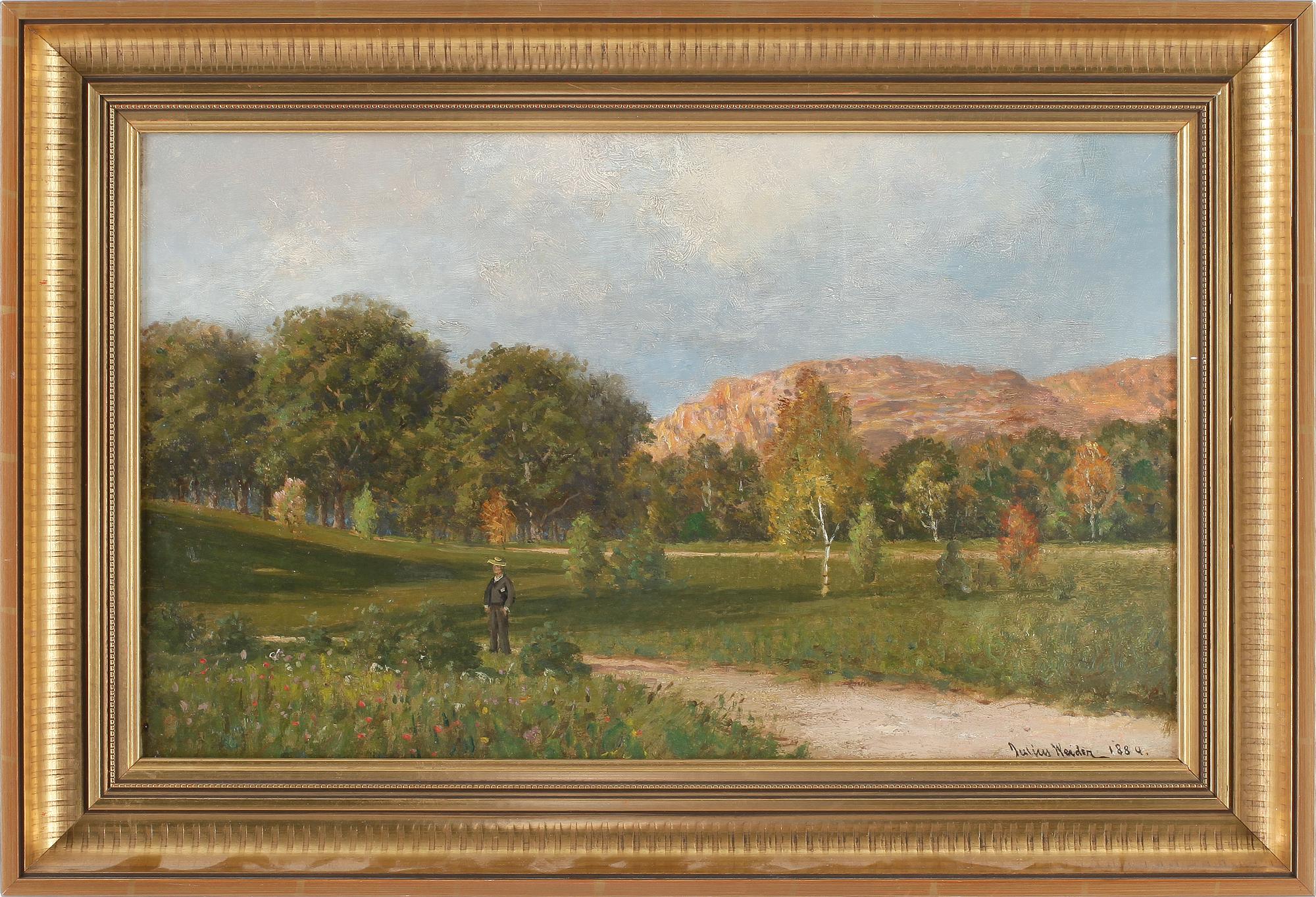 JULIUS WEIDIG, olja på duk, daterad 1884.