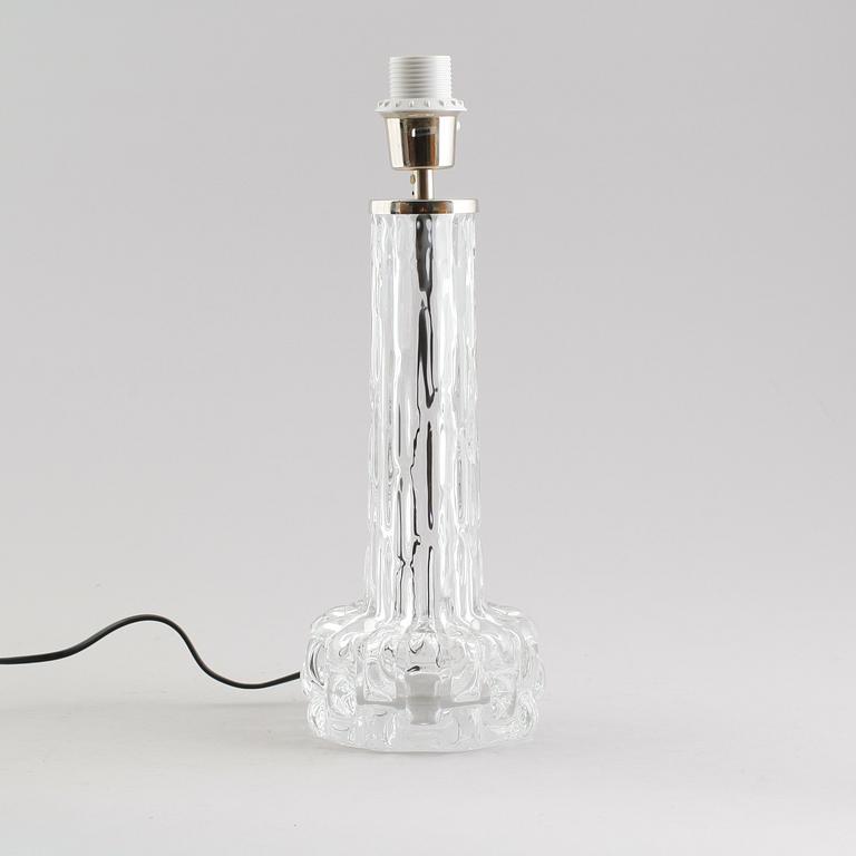 BORDSLAMPA, glas, Orrefors, 1900-talets mitt.