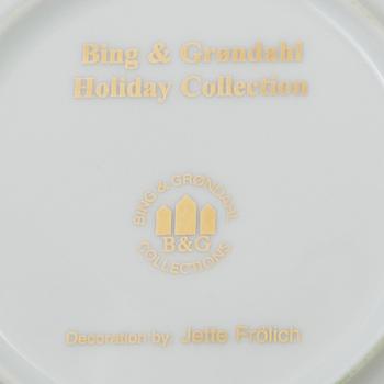 JETTE FRÖLICH, servisdelar, 12 st, porslin,  "Holiday Collection", Bing & Gröndahl, Danmark.