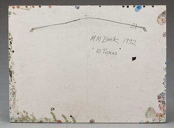 MAX MIKAEL BOOK, blandteknik på pannå, betitlad, signerad MM Book och daterad 1992 á tergo.