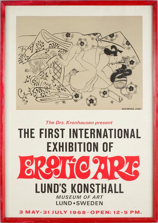 UTSTÄLLNINGSAFFISCH, offset, Lund's konsthall, 1968.