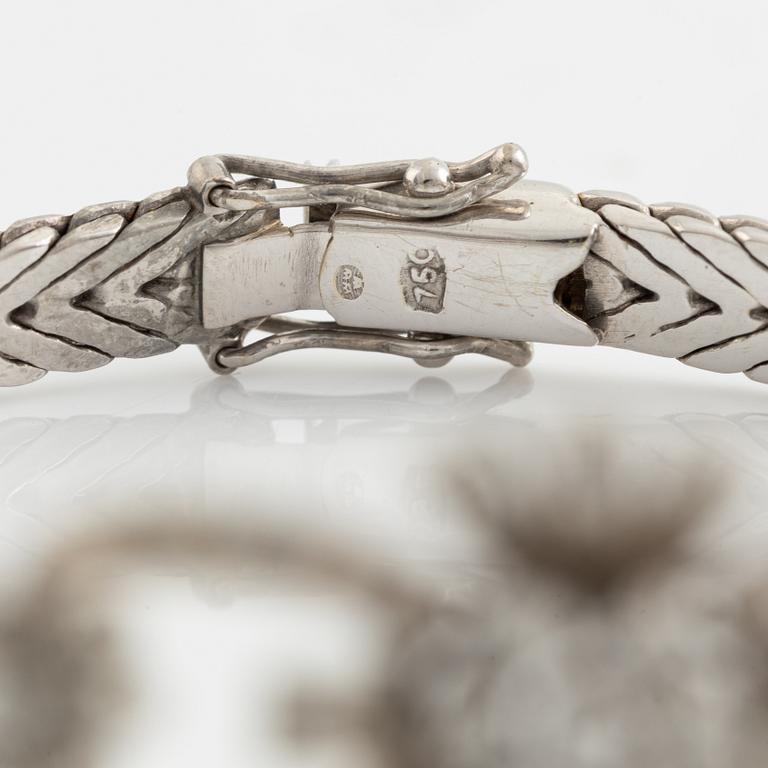 White gold and diamond bracelet.