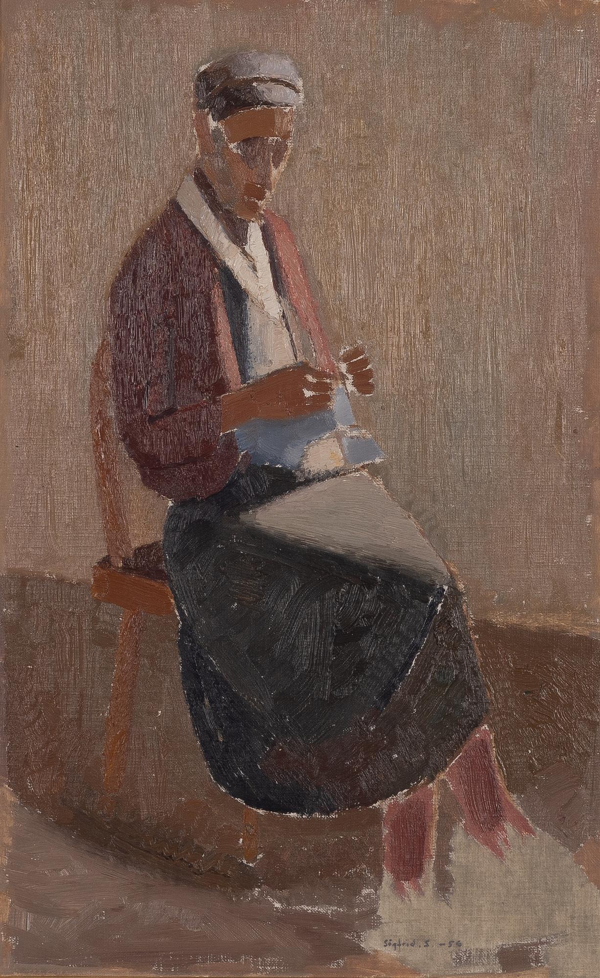 Sigfrid Södergren, Stickande kvinna.