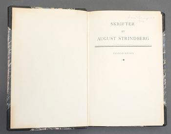 AUGUST STRINDBERG, 14 volymer, bla Inferno och En dåres försvarstal,  Stockholm bl a 1946.