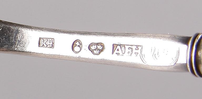 BÅLSLEV SAMT SÅSSLEV, silver, AF Hellman resp Sven Petter Dahlgren, Uppsala 1840 resp 1854.