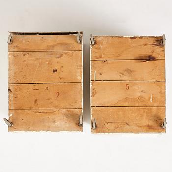 Alvar Aalto, a pair of chest of drawers, O.y Huonekalu-ja Rakennustyötehdas, Finland, ca 1932, designed for Paimio.