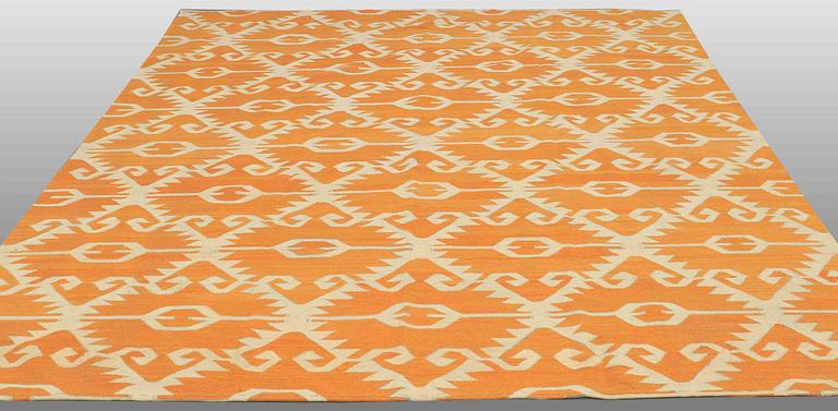 A CARPET, flat weave, around 294 x 264 cm.