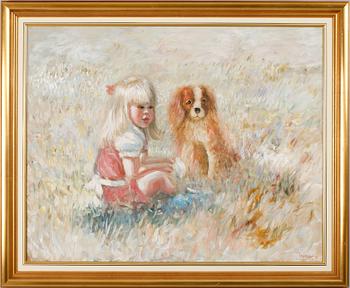 OKÄND KONSTNÄR, olja på duk, sign Lourak och dat 91.