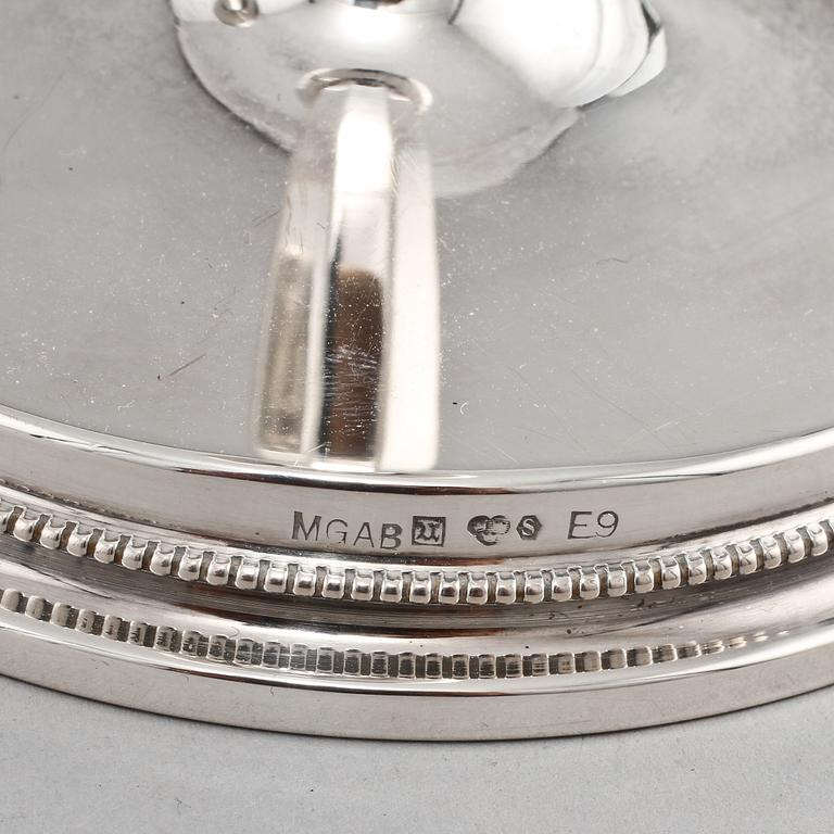 LJUSSTAKAR, ett par, silver, Markströms Guldsmeds Ab, Uppsala, 1955.