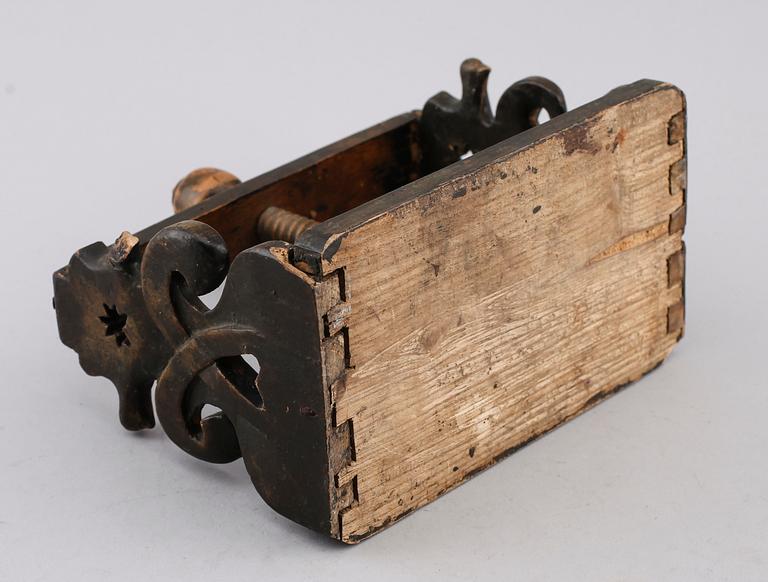BREVPRESS, trä, 1800-talets andra hälft.