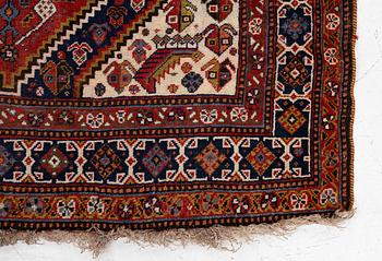 Carpet, Qashqai, antique, approx. 237 x 142 cm.