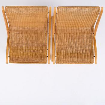 Peter Hvidt & Orla Mølgaard Nielsen, fåtöljer, ett par, "X", modell "6103", Fritz Hansen, Danmark, 1966.