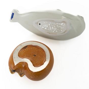 Lisa Larson, a set of six stoneware figurines, Gustavsberg.