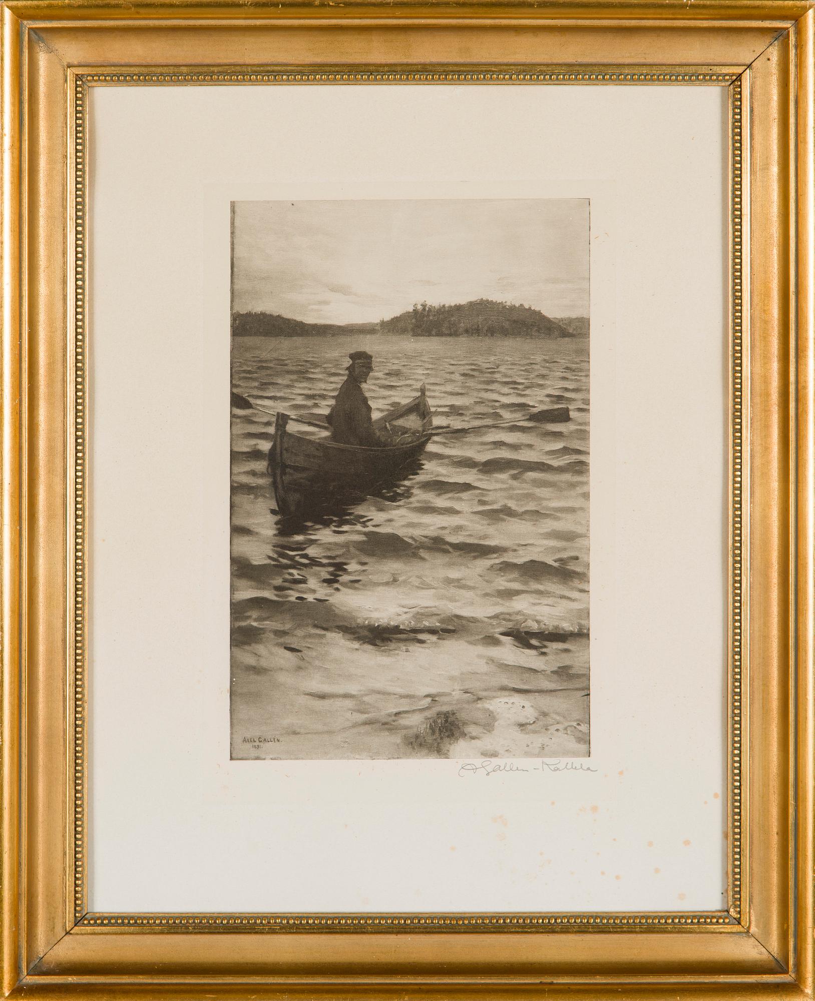 Akseli Gallen-Kallela, Rowing to the Shore.