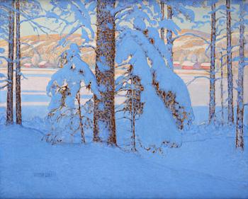 507. Bror Lindh, Winter landscape from the province of Värmland in Sweden.