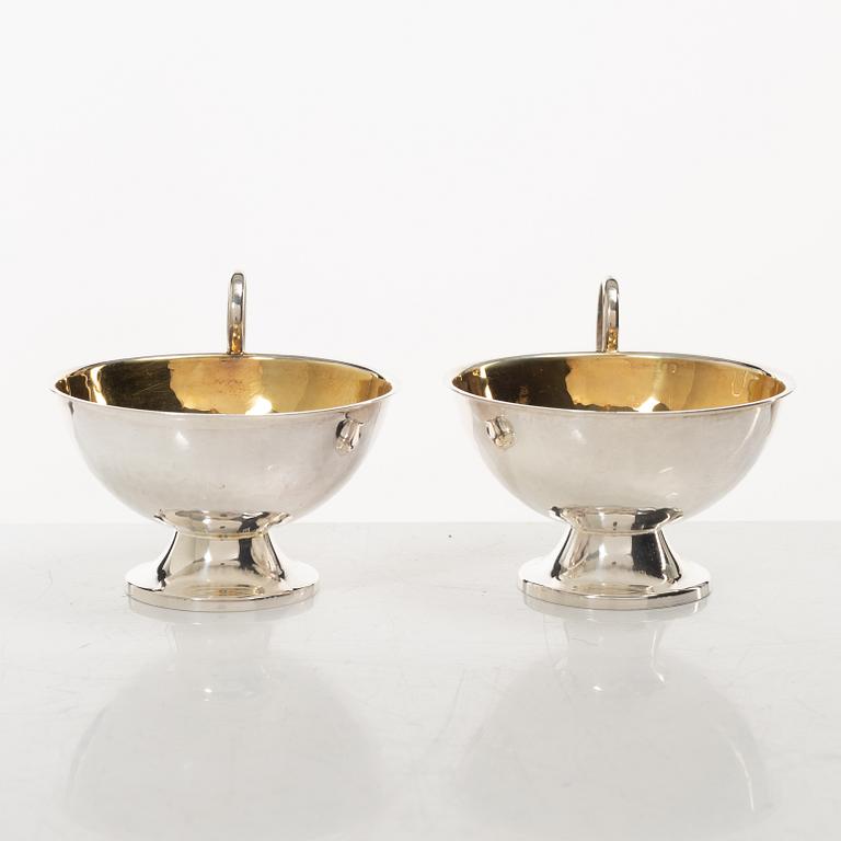 Punch mugs, 12 pcs, silver, Cesons, Gothenburg 1970s.