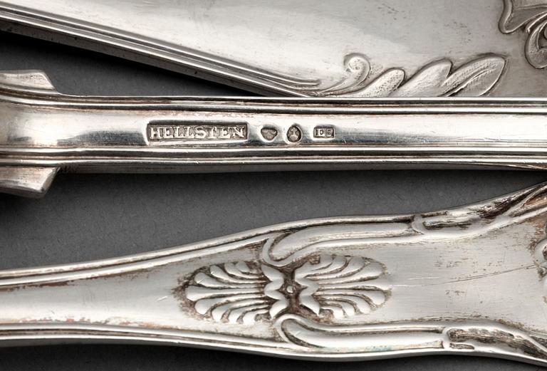 SKEDAR, 5 st olika, silver, div smeder, Sverige 1800-tal. Tot vikt c:a 500 g.