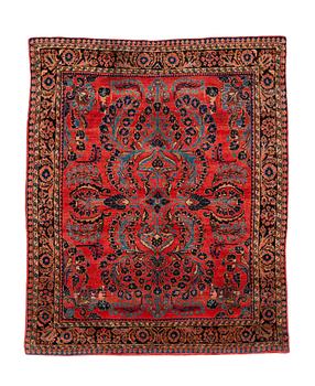 248. A rug, semi-antique figural Lilihan, ca 191 x 158-161 cm.