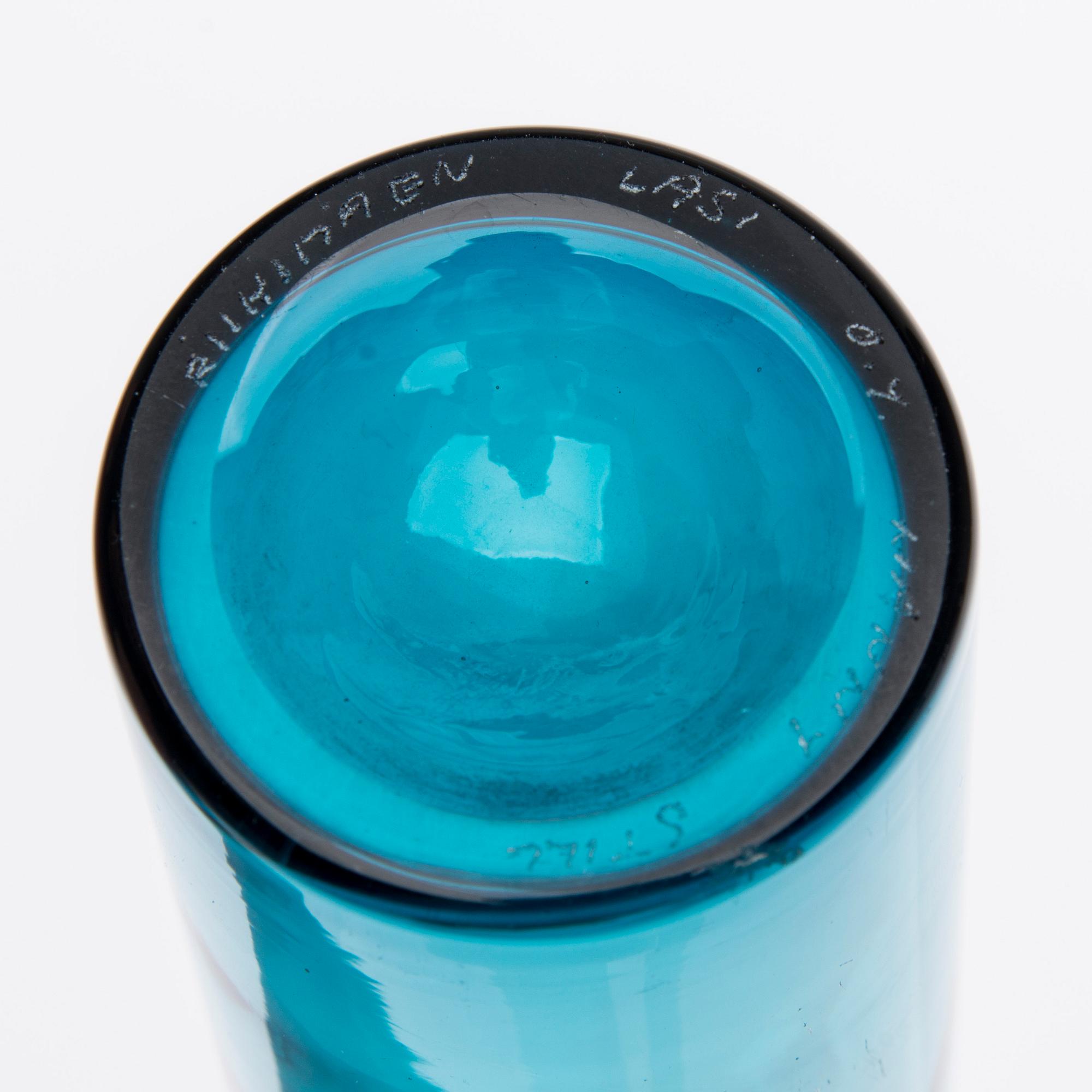 FLASKA, glas, signerad Nanny Still, Riihimäen Lasi Oy.